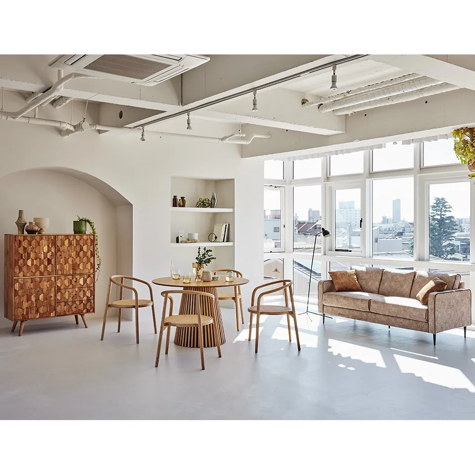 ソファNEW01 3人掛けベージュ/ブラウン - 8