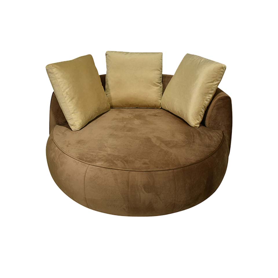 ソファCIRCLE 2人掛けブラウン/ライト...