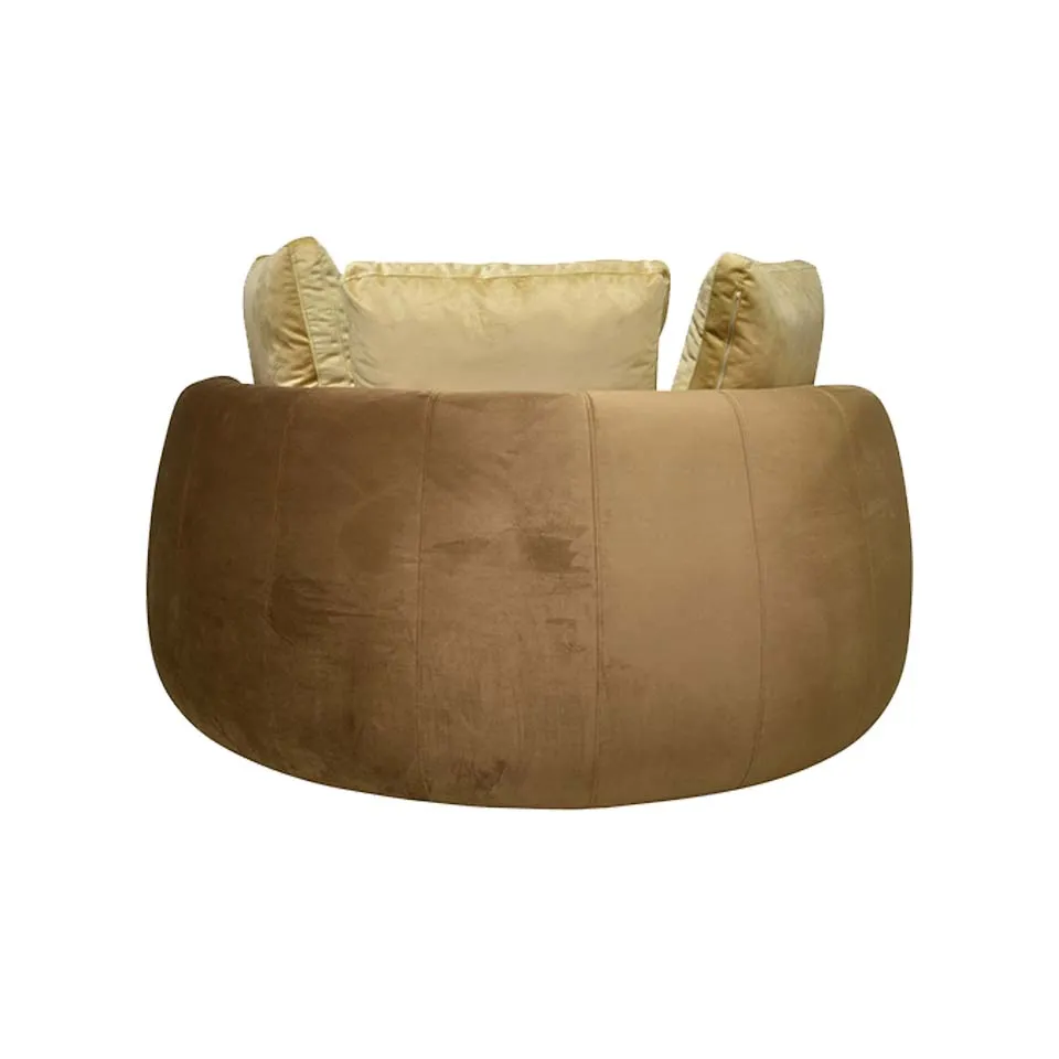 ソファCIRCLE 2人掛けブラウン/ライト... - 4