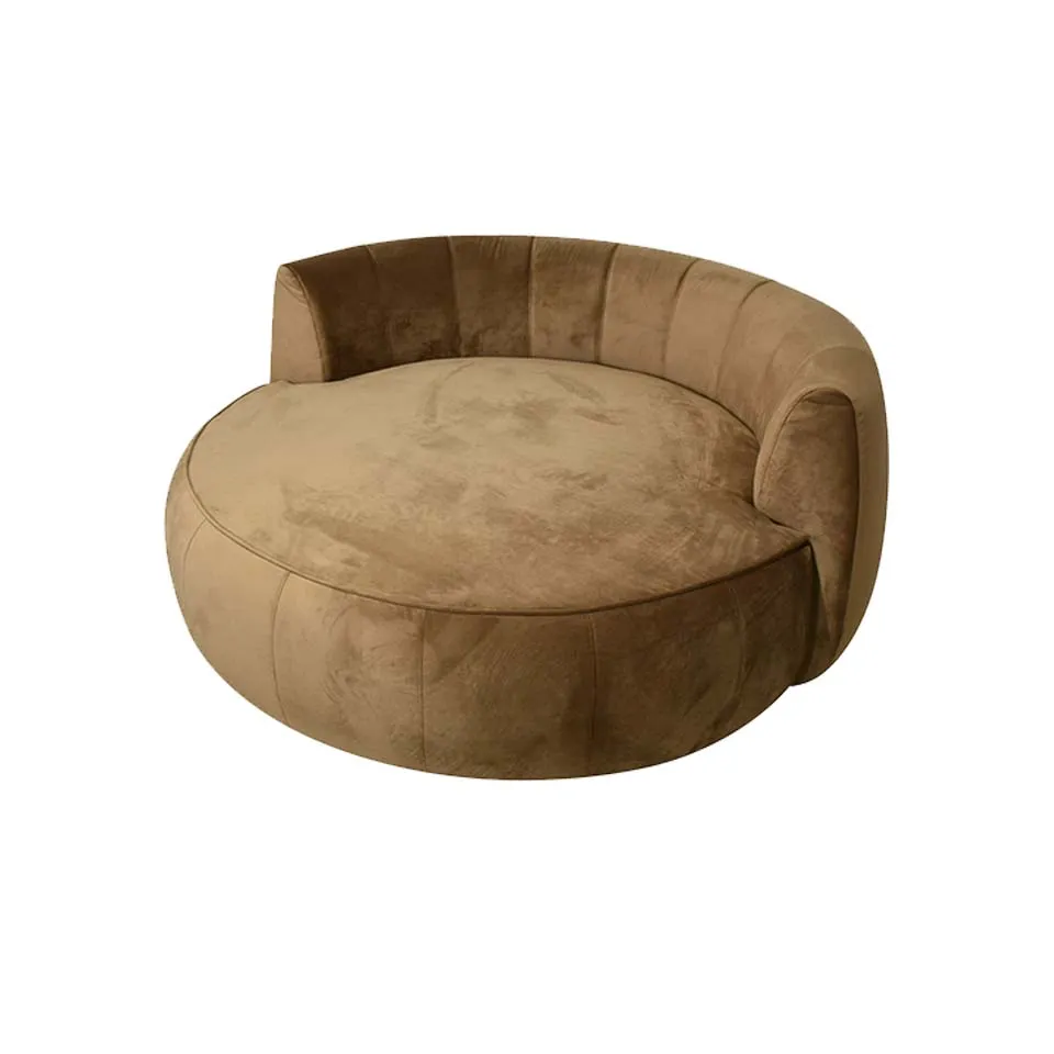 ソファCIRCLE 2人掛けブラウン/ライト... - 5