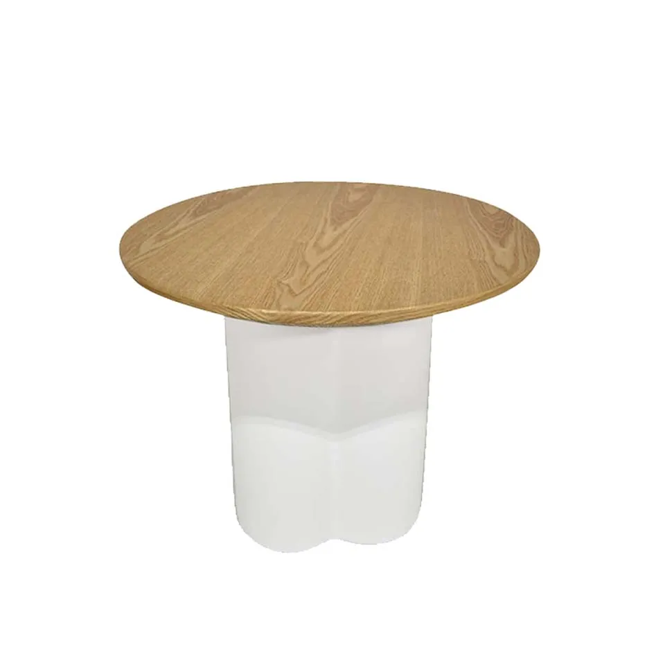 ローテーブルTT-S124Bホワイト/ナチュラル - 2