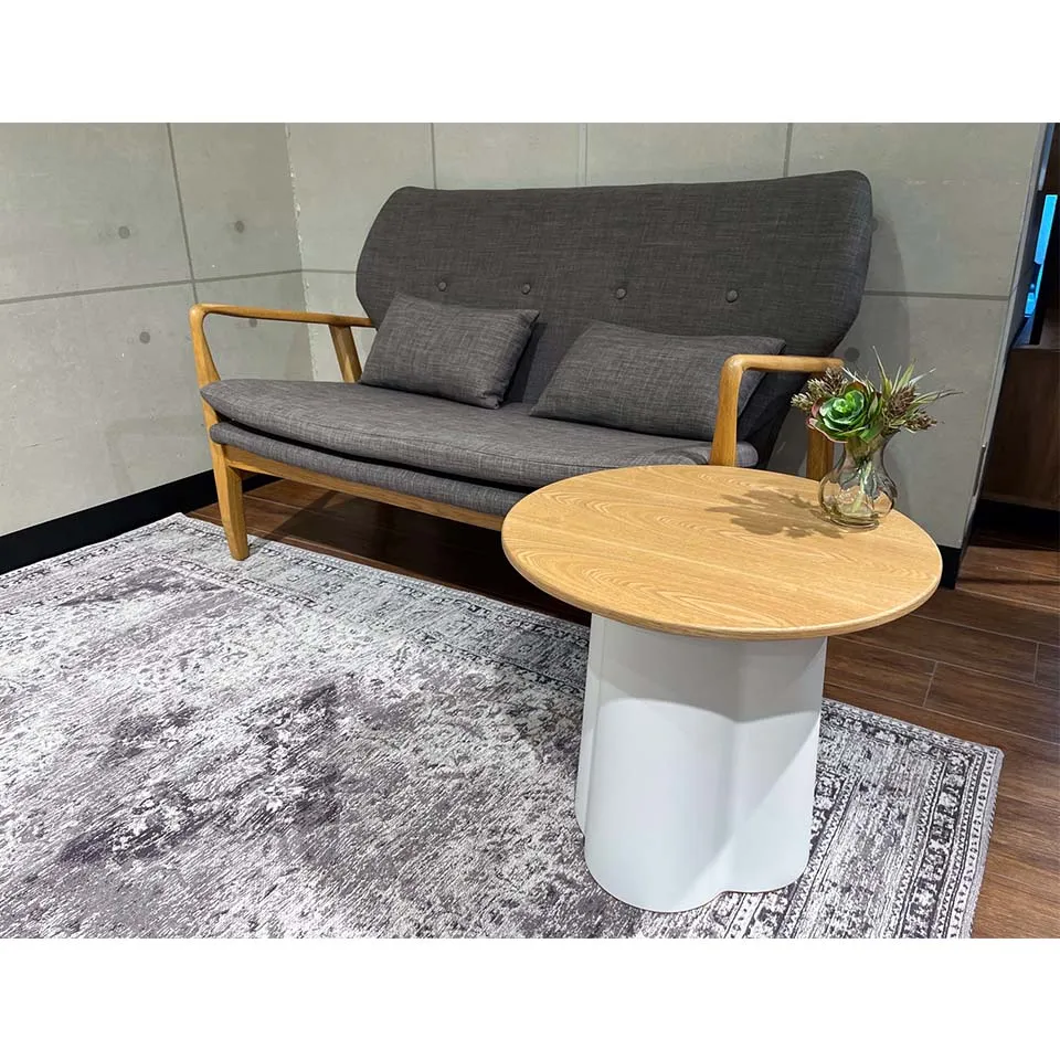 ローテーブルTT-S124Bホワイト/ナチュラル - 6