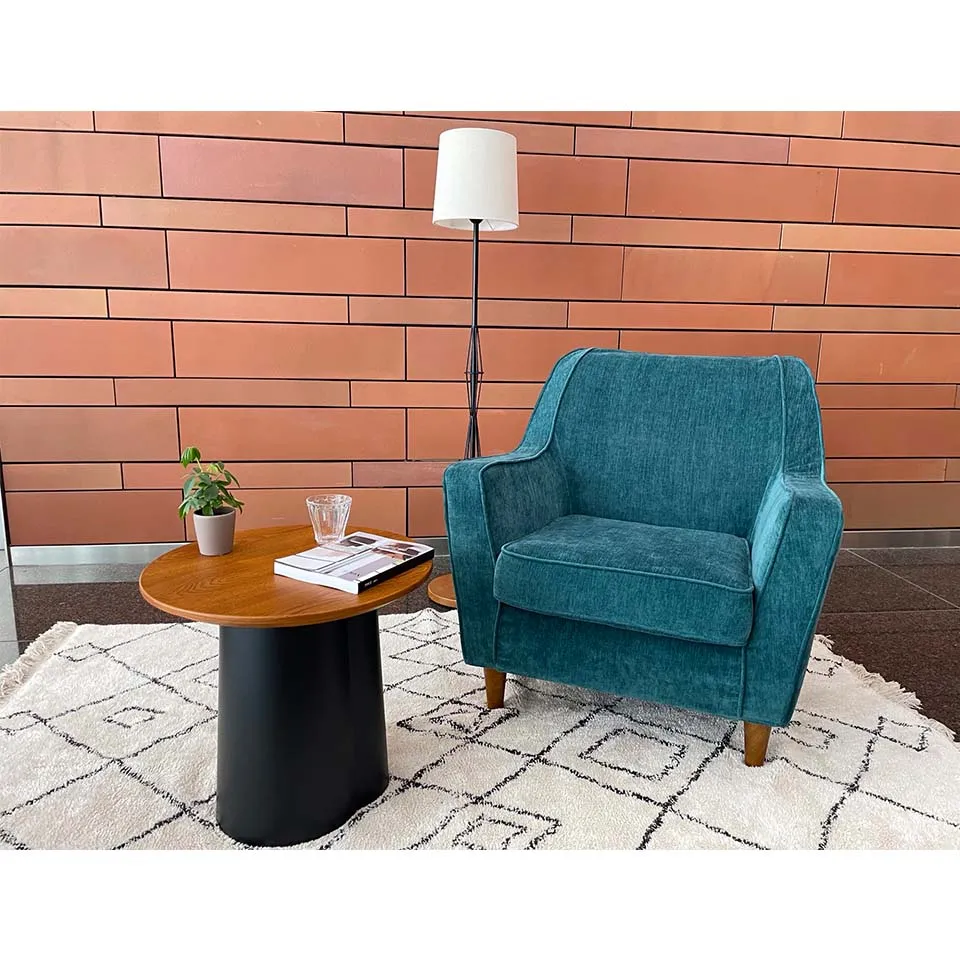 ローテーブルTT-S124Bブラック/ブラウン - 7