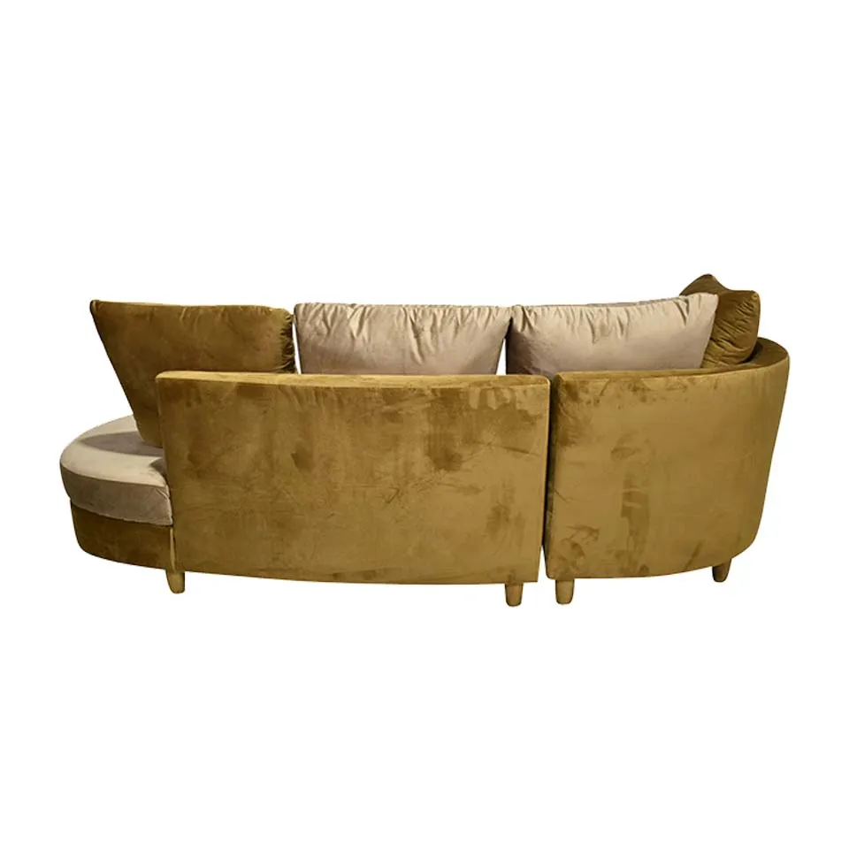 カウチソファM-HY319ダークブラウン/... - 4