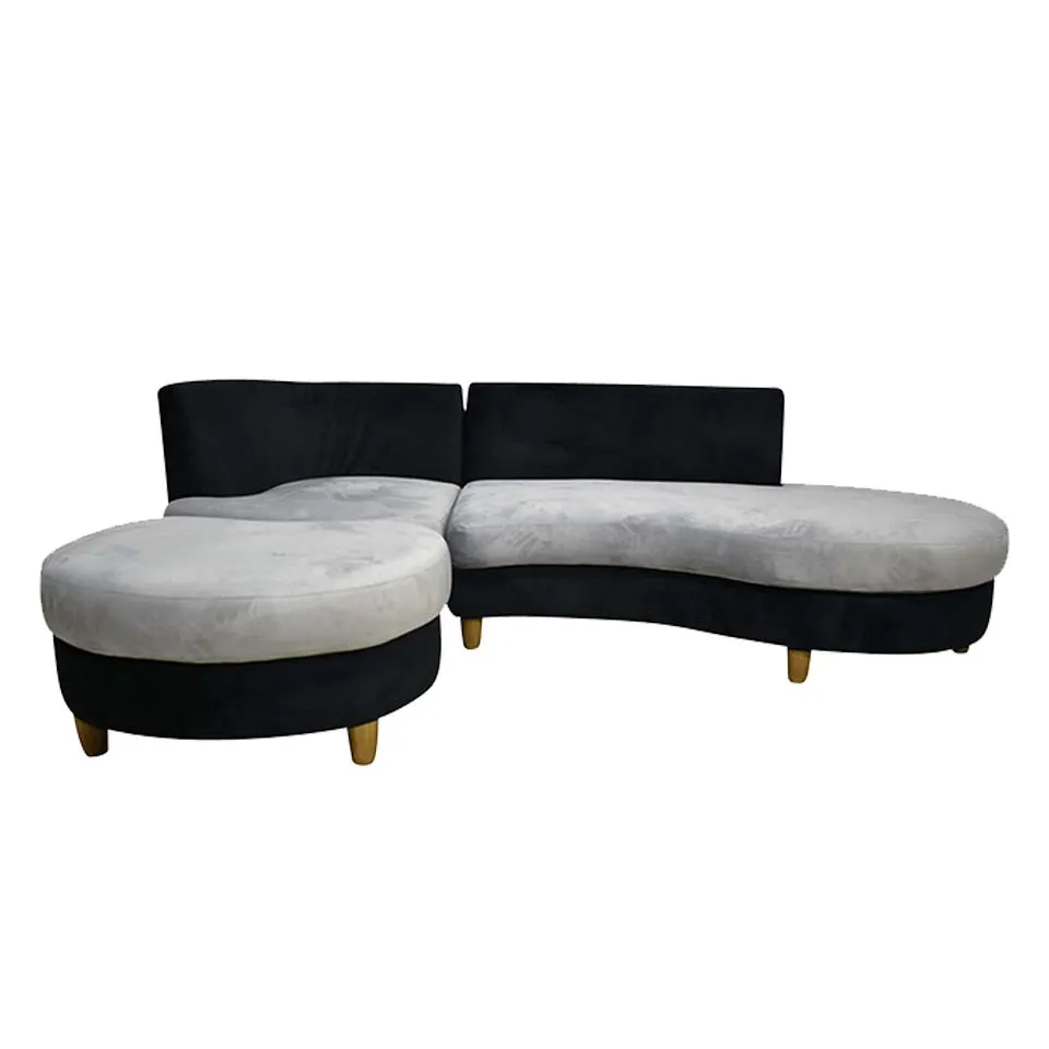 カウチソファM-HY319ブラック/グレー - 3