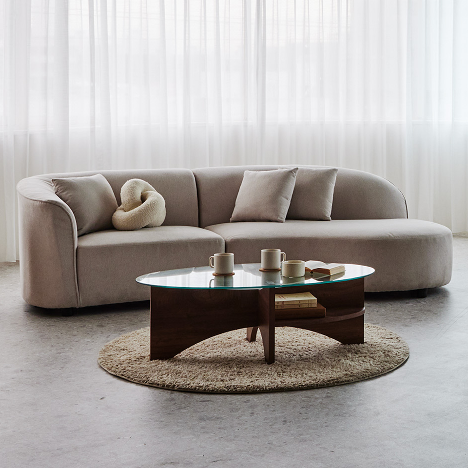 カウチソファS856ベージュ - 2