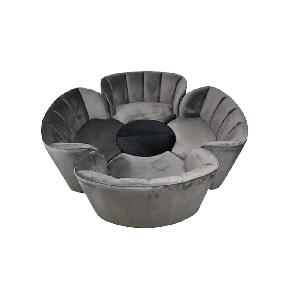 ソファFLOWERグレー/ブラック - 2