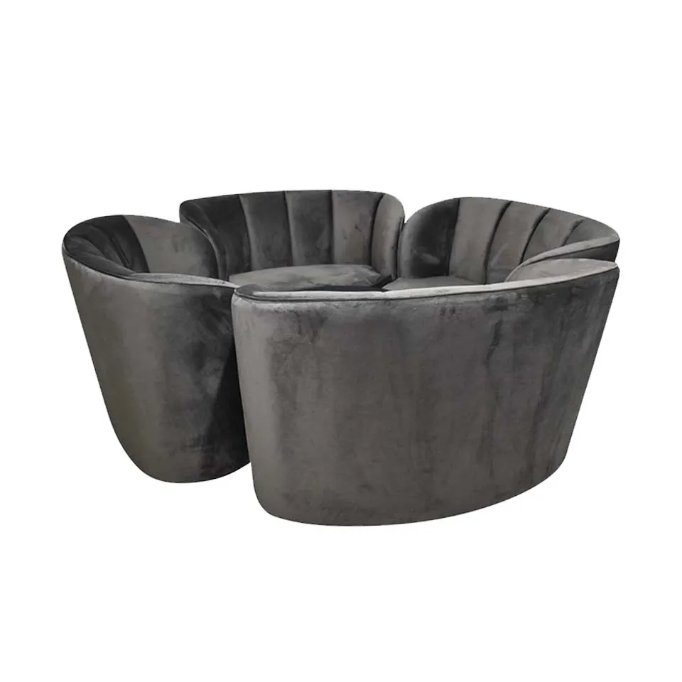 ソファFLOWERグレー/ブラック - 3