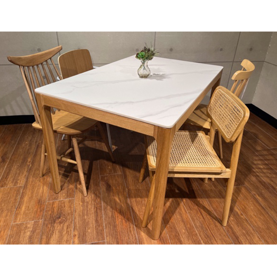 ダイニングテーブルCST-YB302-120ホワイト/オーク - 8