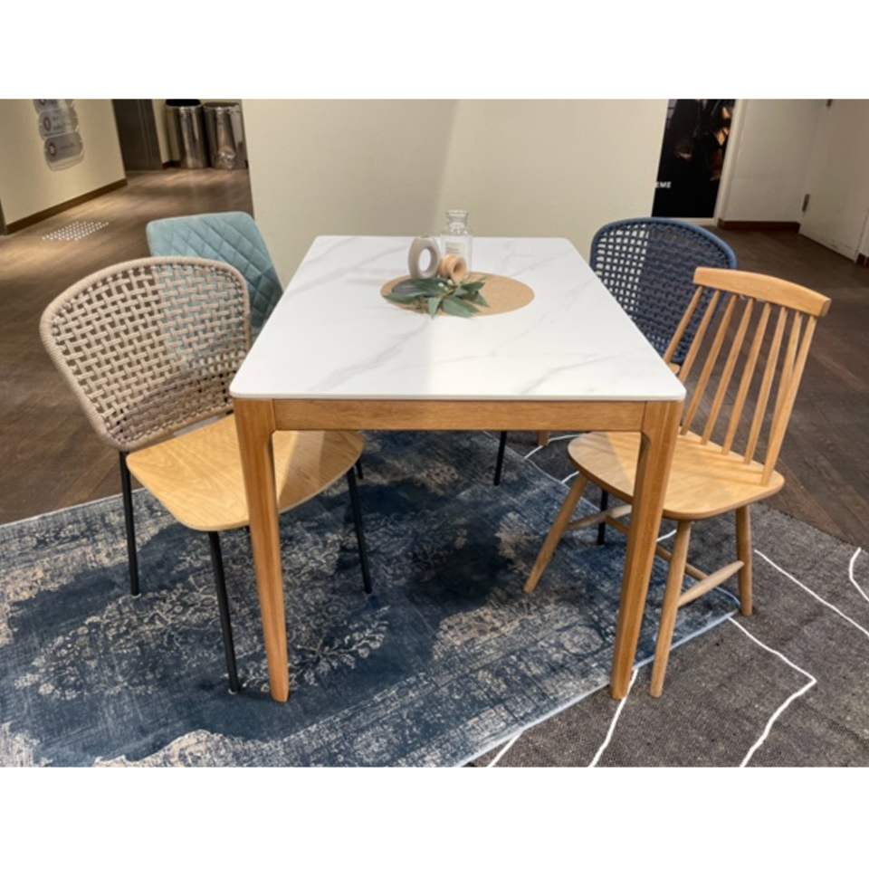 ダイニングテーブルCST-YB302-120ホワイト/オーク - 9