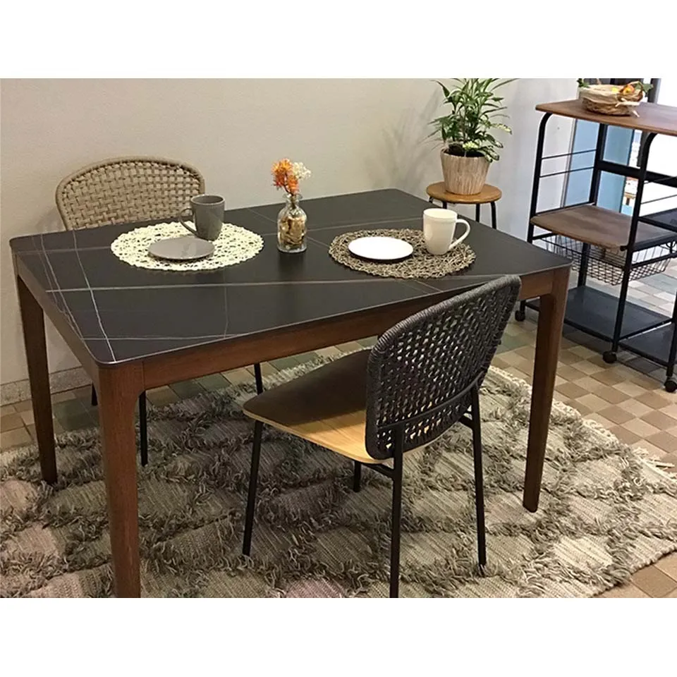 ダイニングテーブルCST-YB302-120ブラック/ウォ... - 6