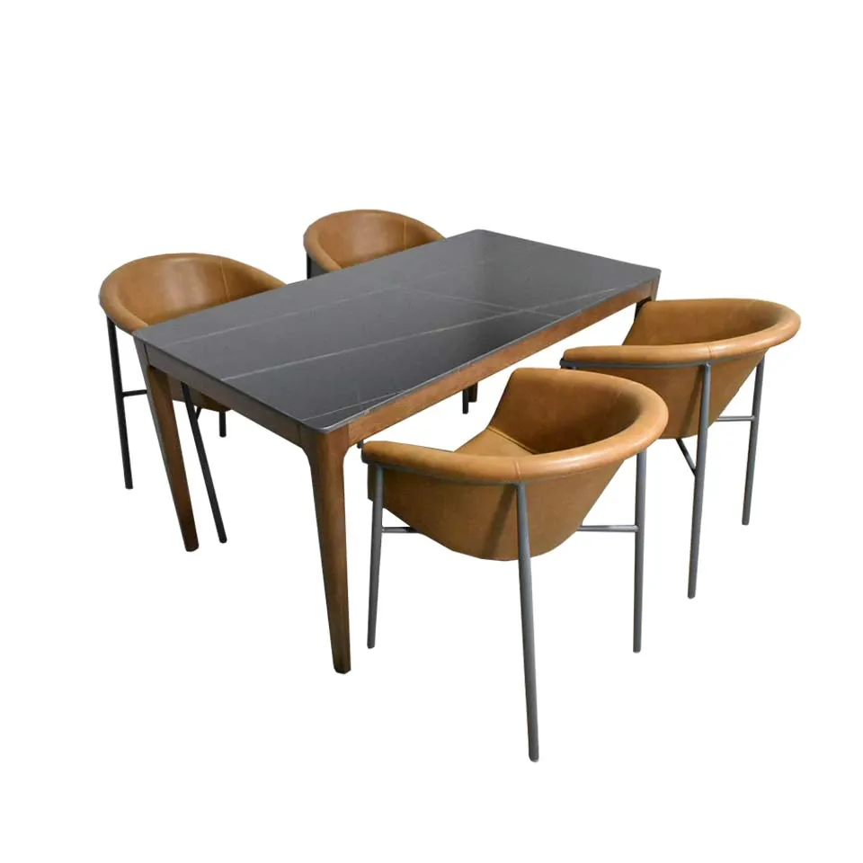 ダイニングテーブルCST-YB302-150ブラック/ウォ... - 6