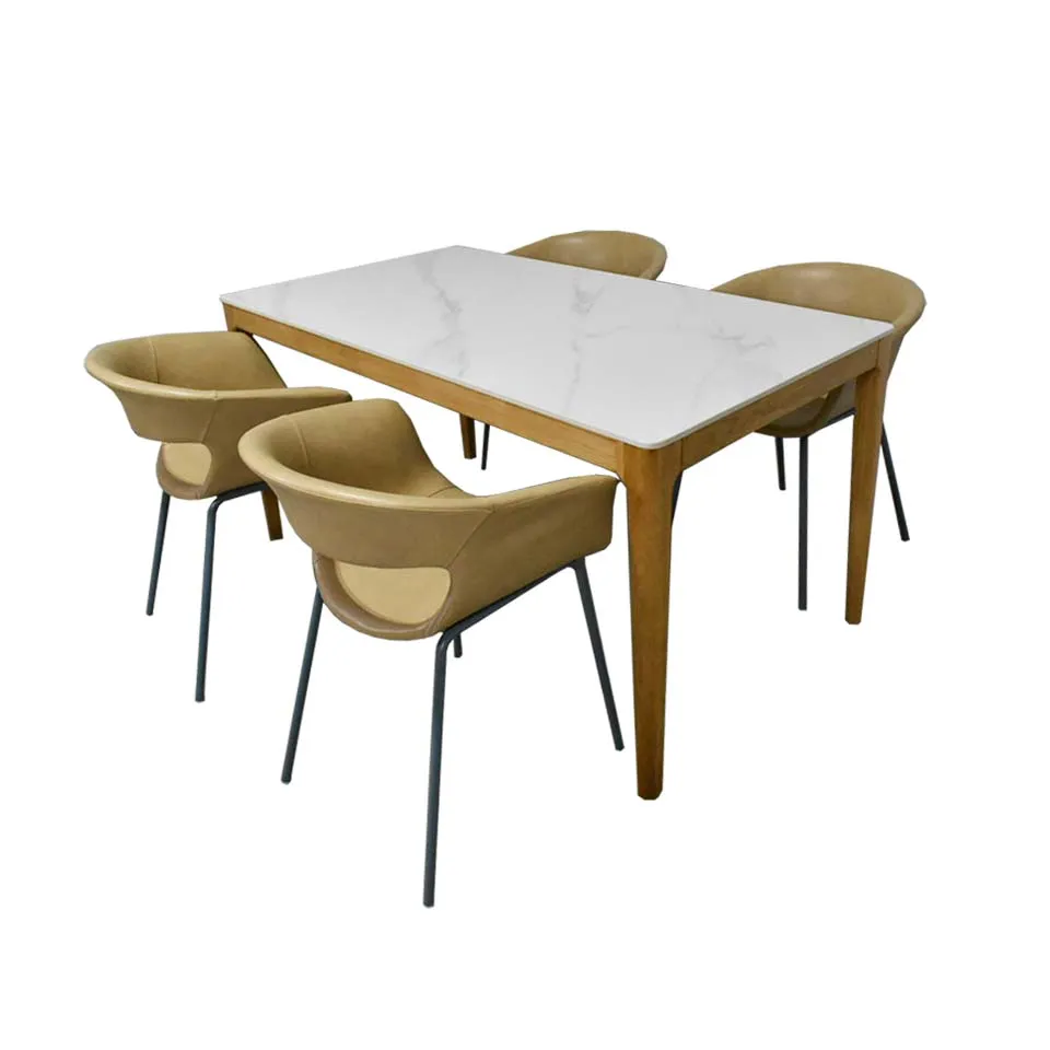 ダイニングテーブルCST-YB302-150ホワイト/オーク - 8