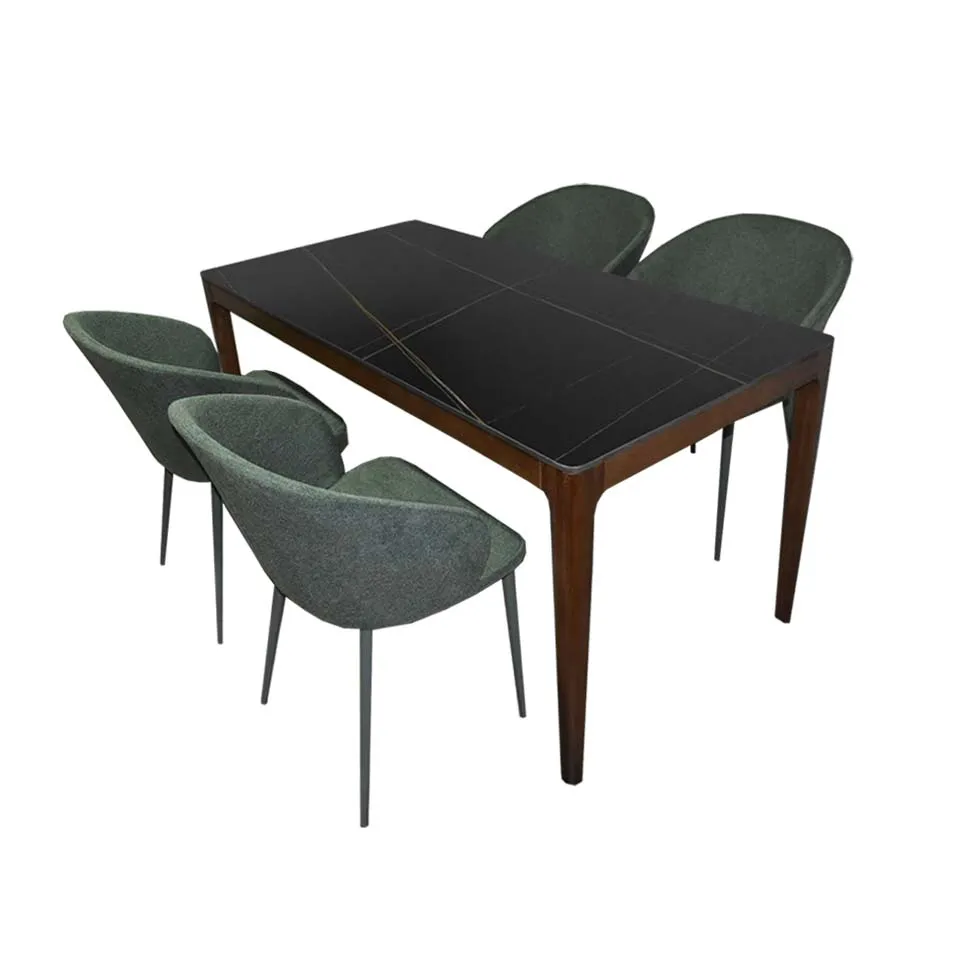 ダイニングテーブルCST-YB302-150ブラック/ウォ... - 7