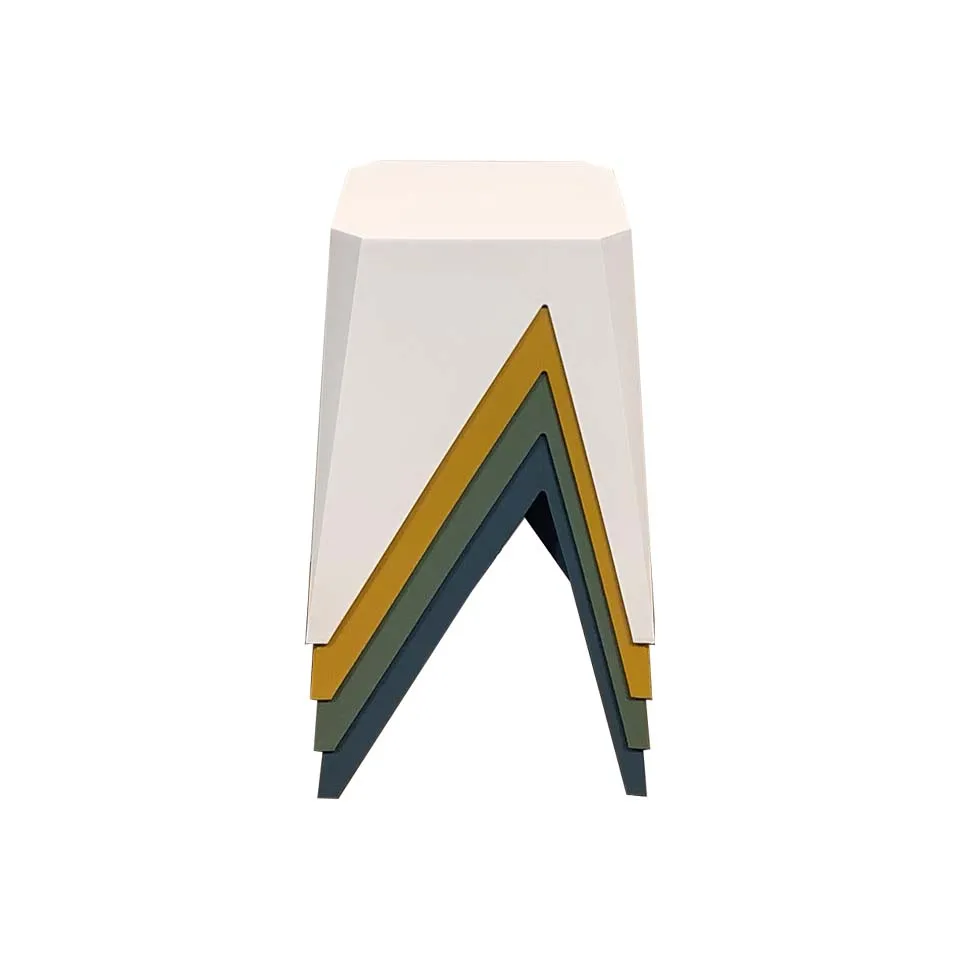 【同色2脚組】スツール1806グレー - 5