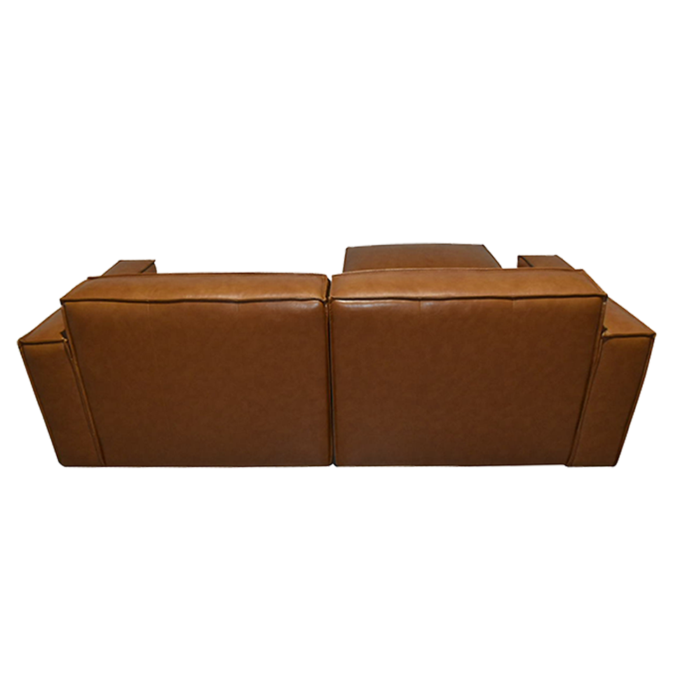 カウチソファZM870ブラウンレザー - 5