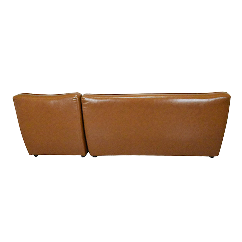 カウチソファZM890ブラウンレザー - 5