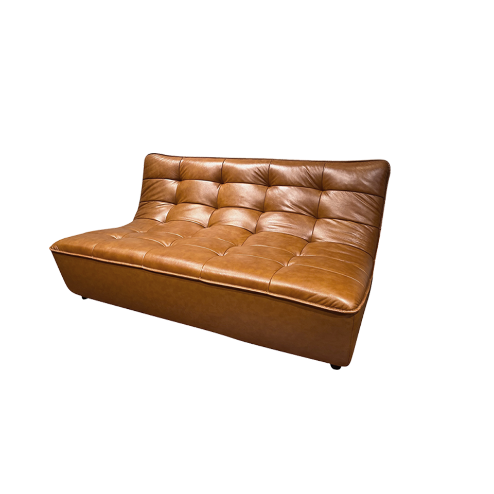 カウチソファZM890ブラウンレザー - 6