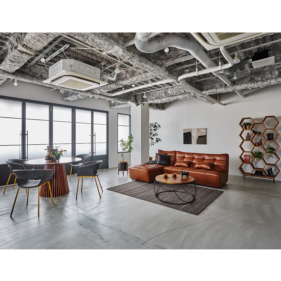 カウチソファZM890ブラウンレザー - 10