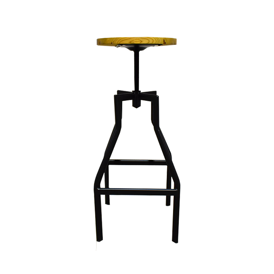 スツール70-M510HBブラック/ナチュラル - 3