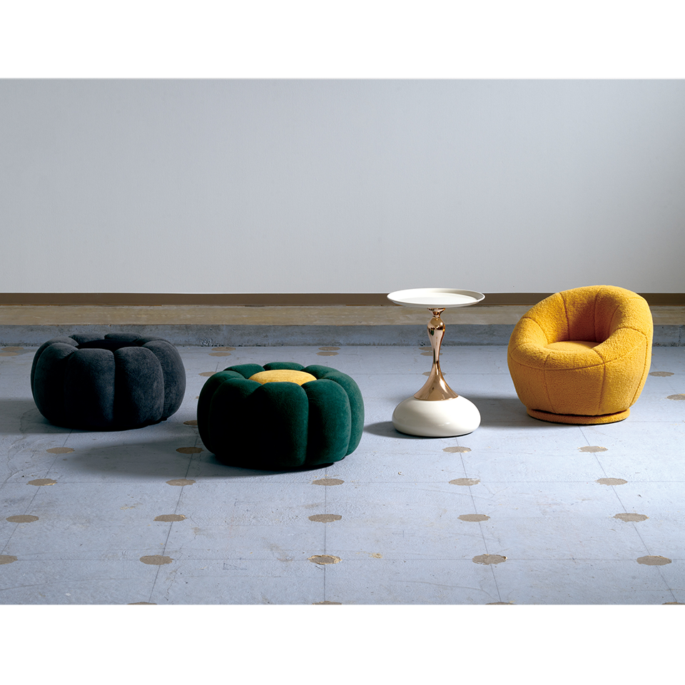 サイドテーブルAJJ-84ホワイト/ゴールド - 3