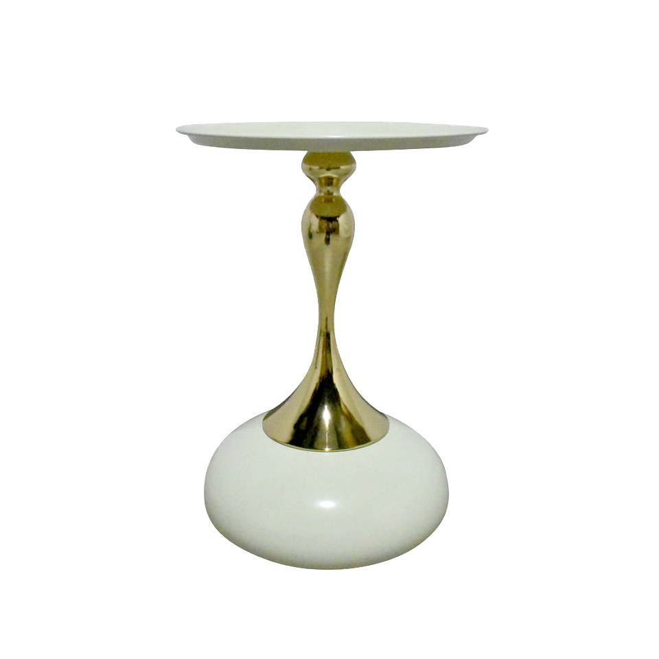 サイドテーブルAJJ-84ホワイト/ゴールド - 2