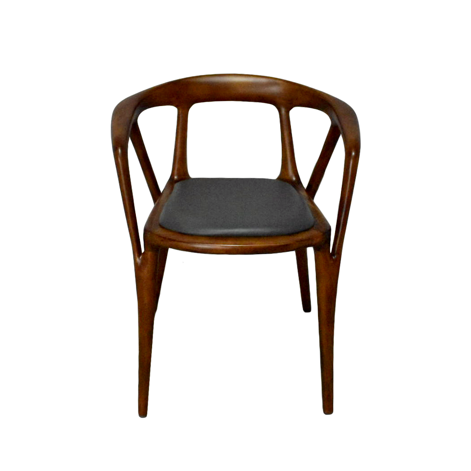 チェアWD1866ダークブラウン/グレー - 2