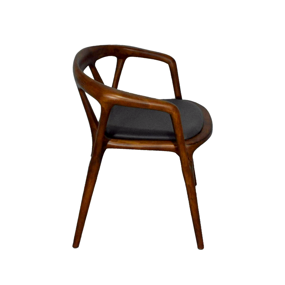 チェアWD1866ダークブラウン/グレー - 3