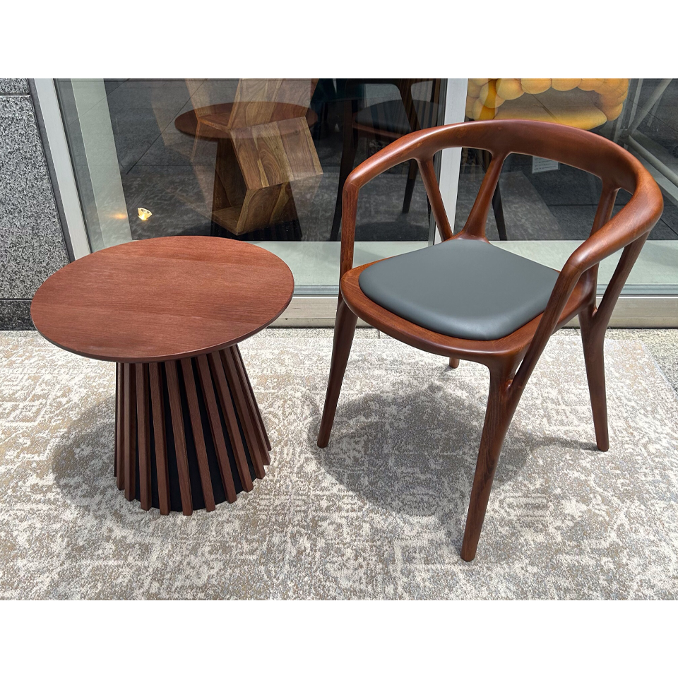 チェアWD1866ダークブラウン/グレー - 9