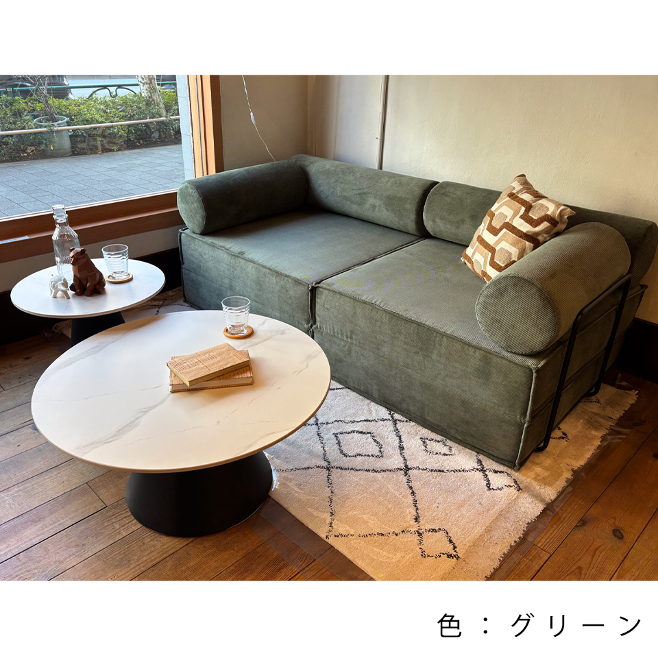 ソファFUTON 2人掛けライトグレー - 13