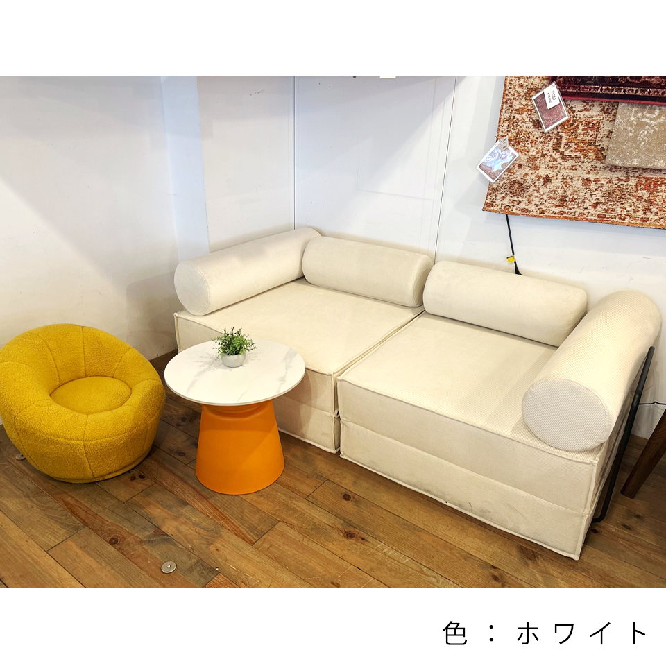 ソファFUTON 2人掛けライトグレー - 14