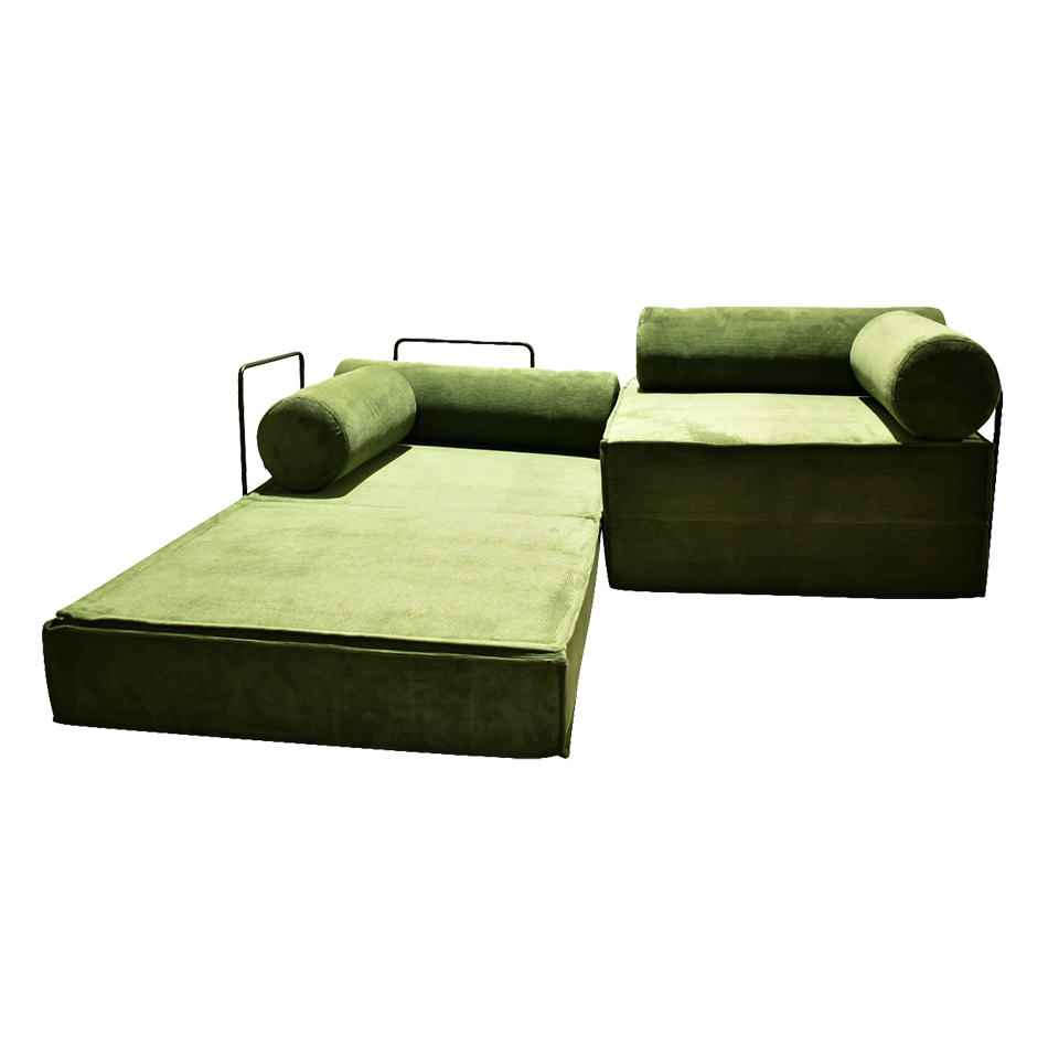 ソファFUTON 2人掛けグリーン - 3