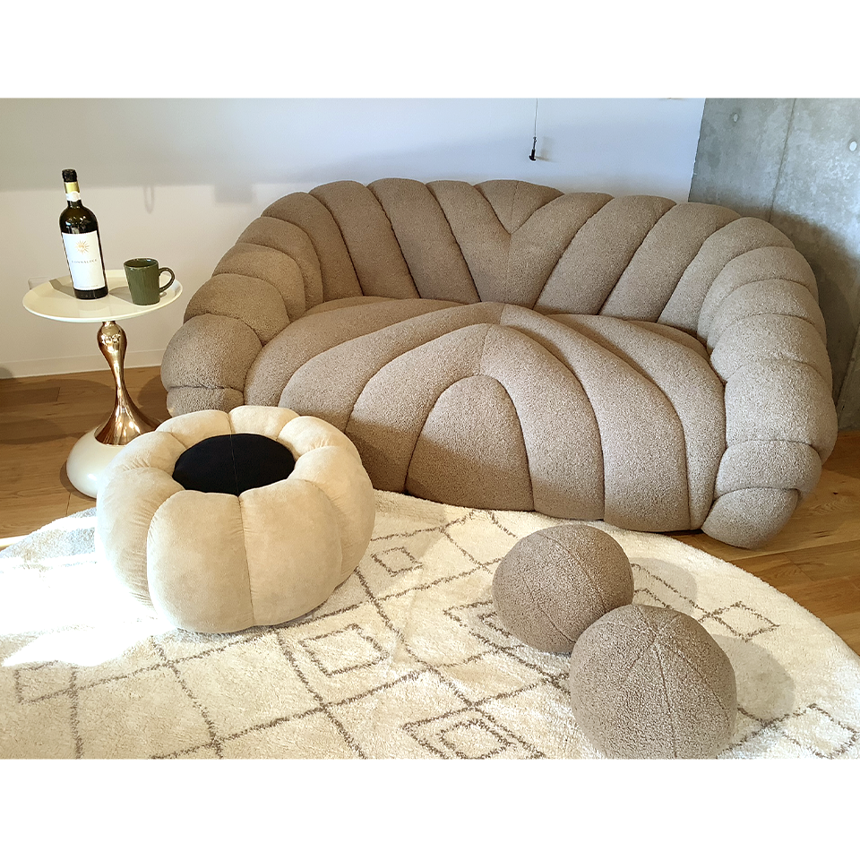 ソファUP24062 2人掛けライトブラウン - 9