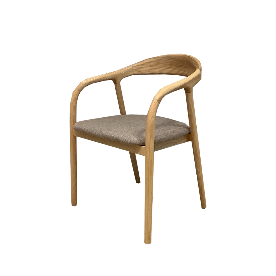 チェアC381ナチュラル／グレー