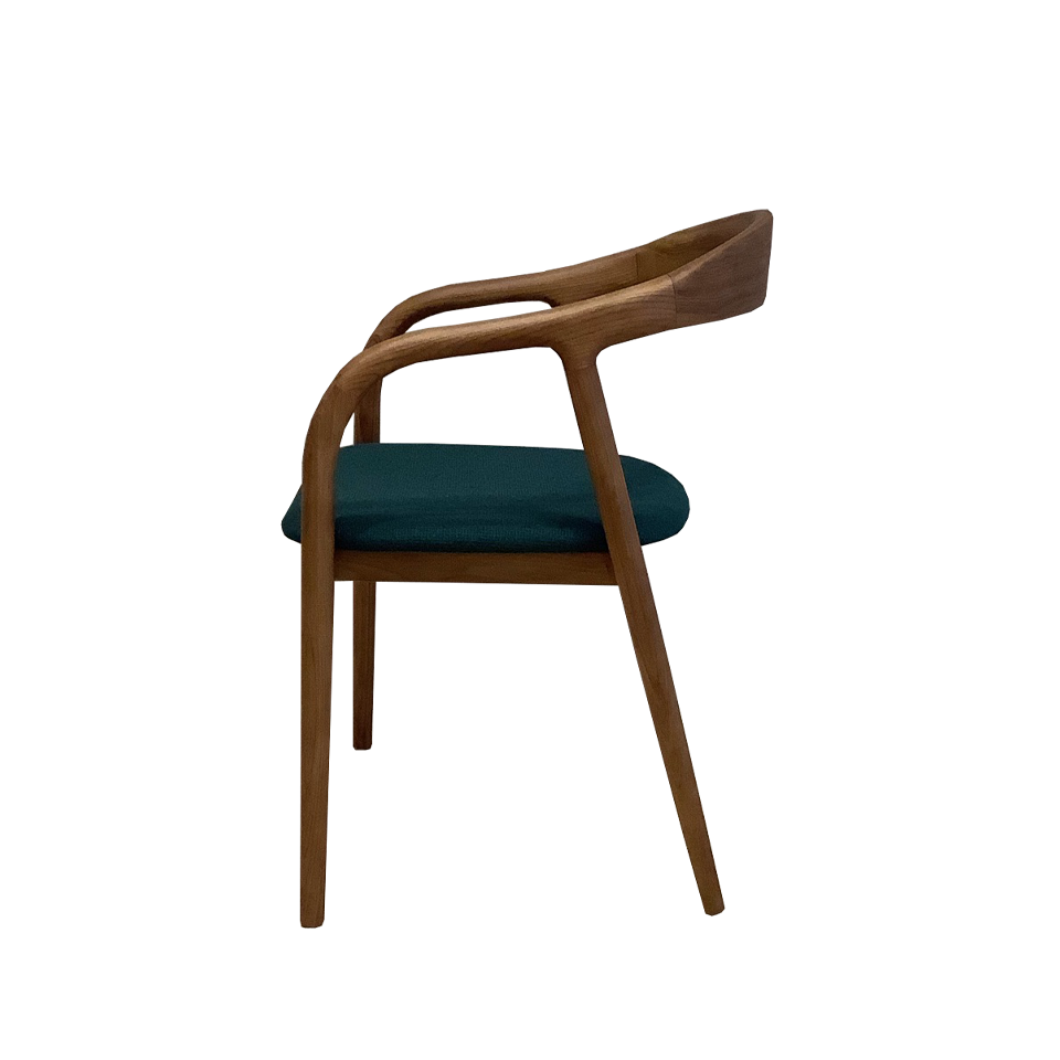 チェアC381ウォールナット／グリーン - 3