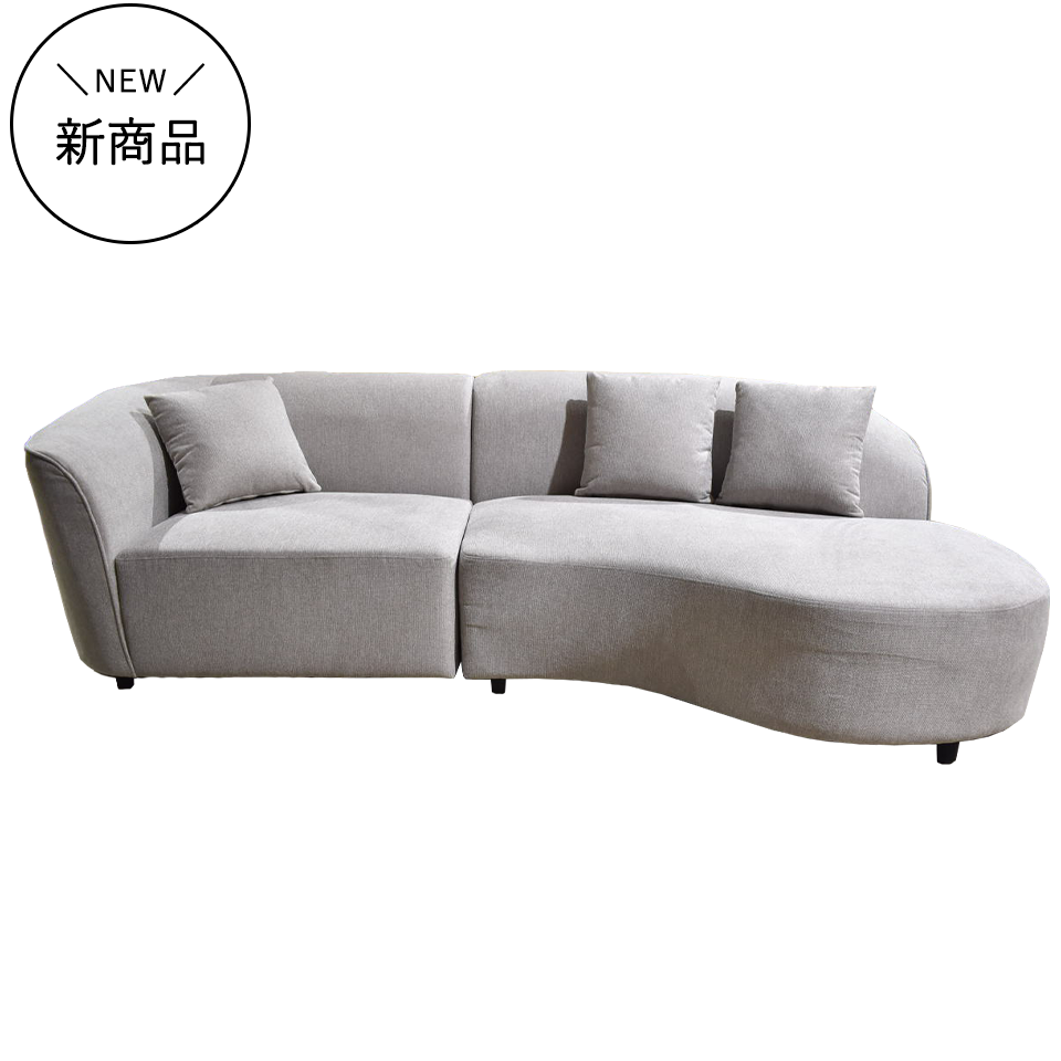 カウチソファS856グレー