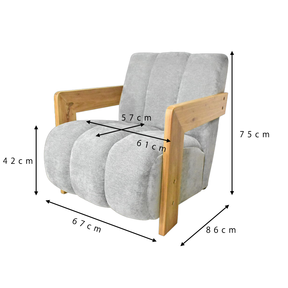 ソファCH-255-1 1人掛けグレー - 13