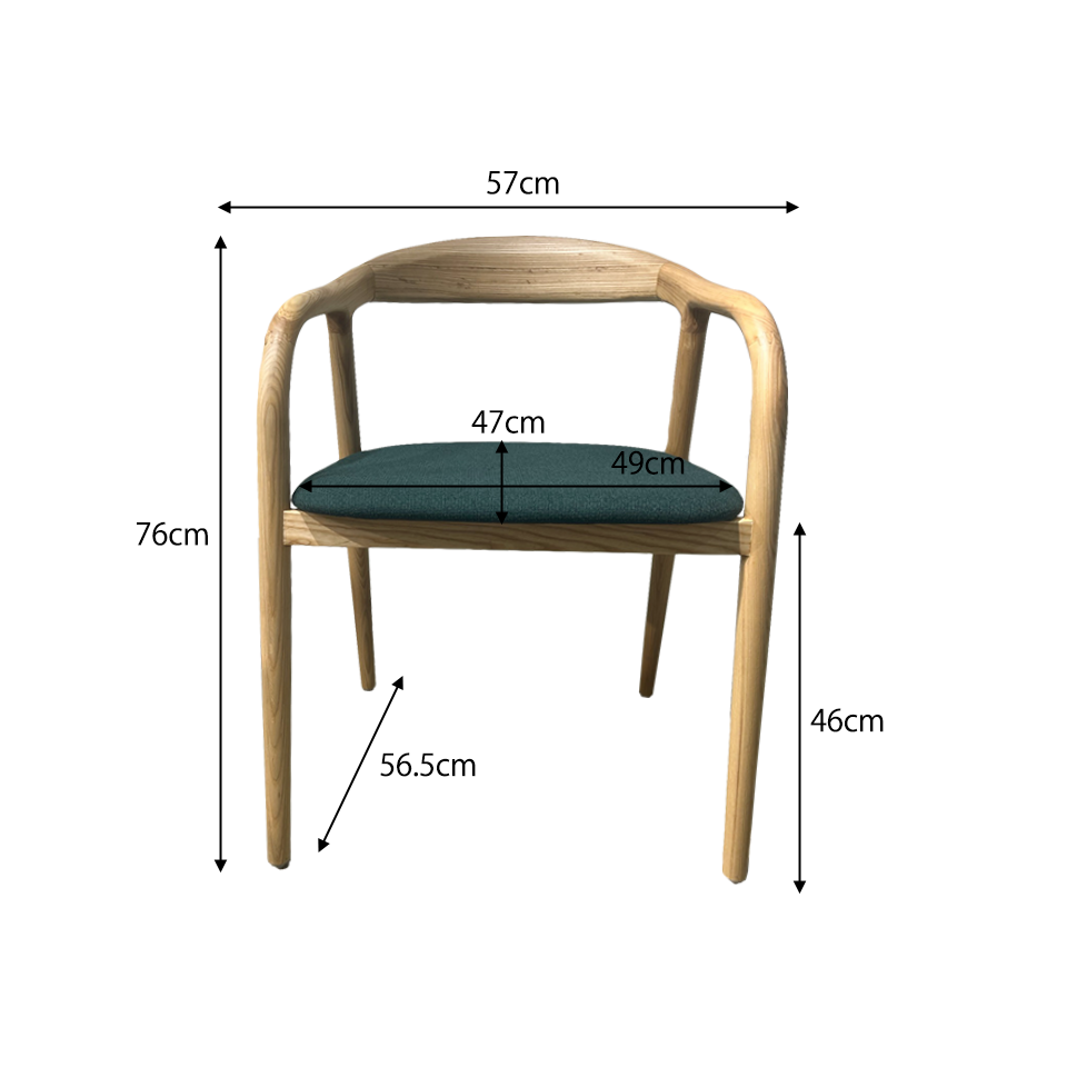 チェアC381ナチュラル／ライトグレー - 12