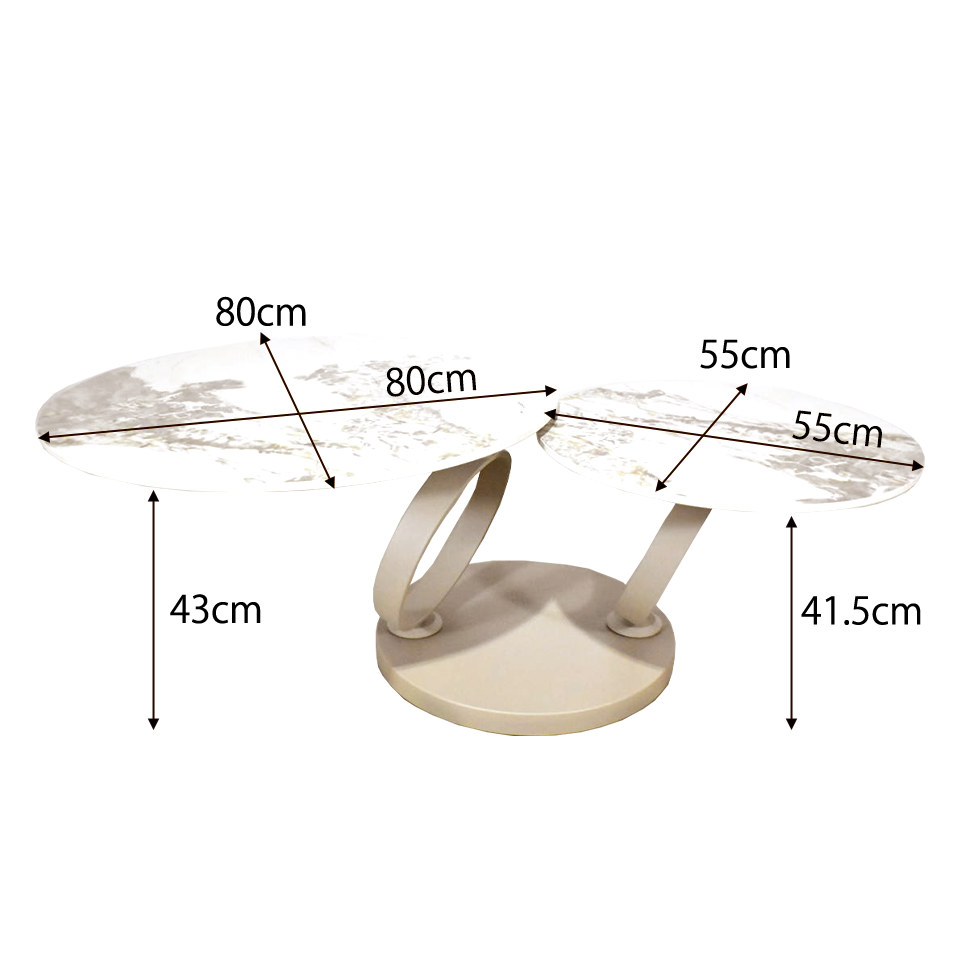 センターテーブルCT102 グレー／ライトブラウン - 10