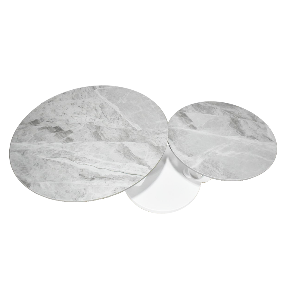 センターテーブルCT102 グレー／ホワイト - 4