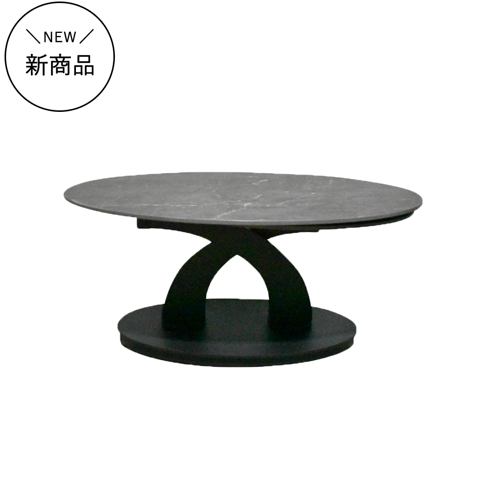 センターテーブル CT128ブラック／ブラック