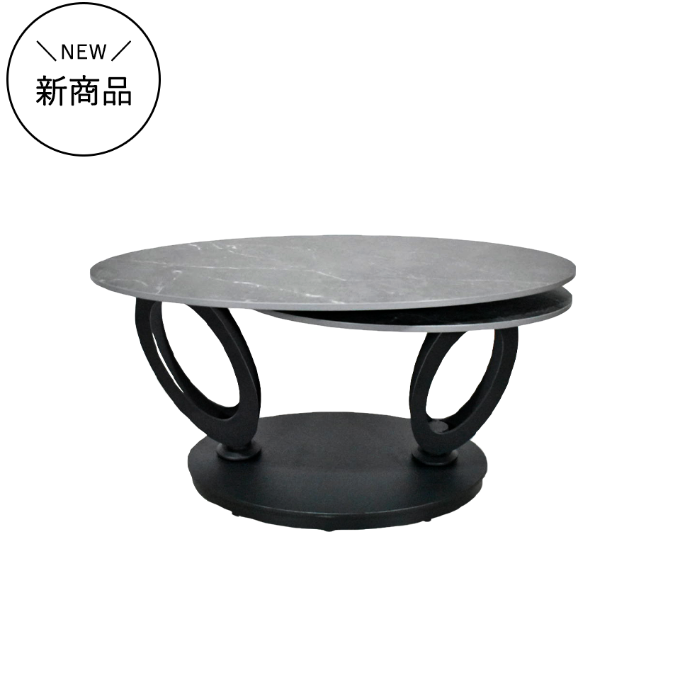 センターテーブル CT107ブラック／ブラック