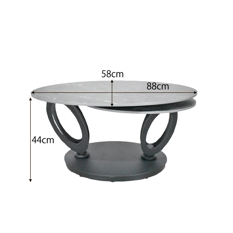 センターテーブル CT107ブラック／ブラック - 11