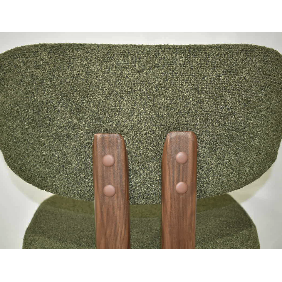 【同色2脚組】チェアZLM012ウォールナット／グリ... - 7