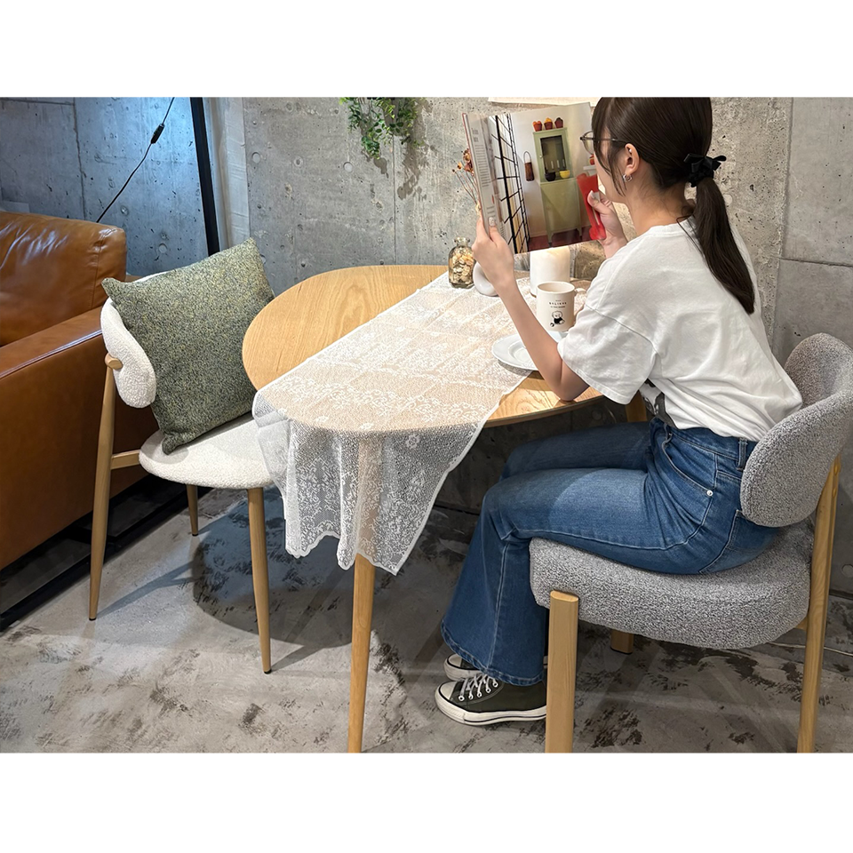 【同色2脚組】チェアZLM012ナチュラル／ライトグ... - 8