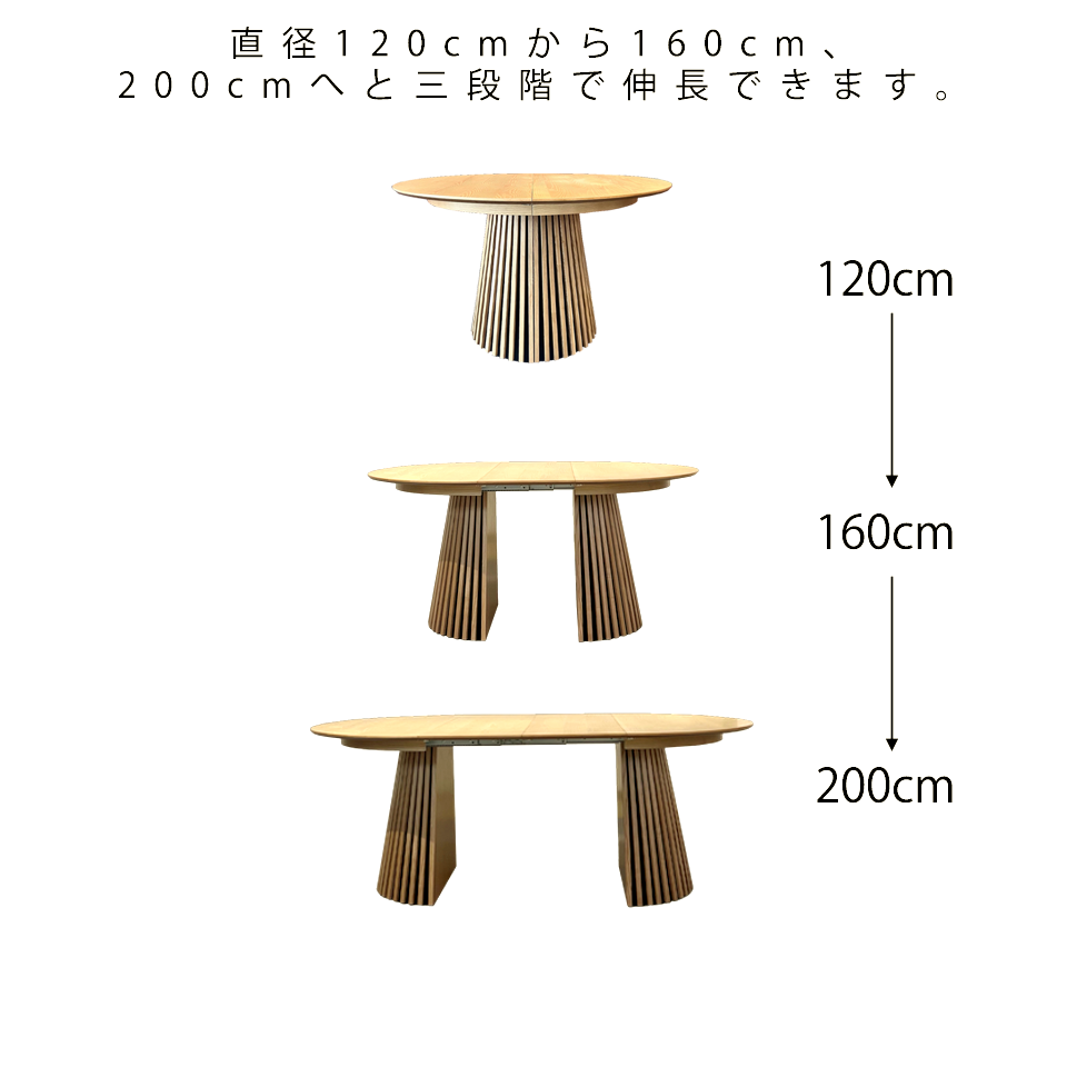 エクステンションテーブルGDR120Yオーク - 13
