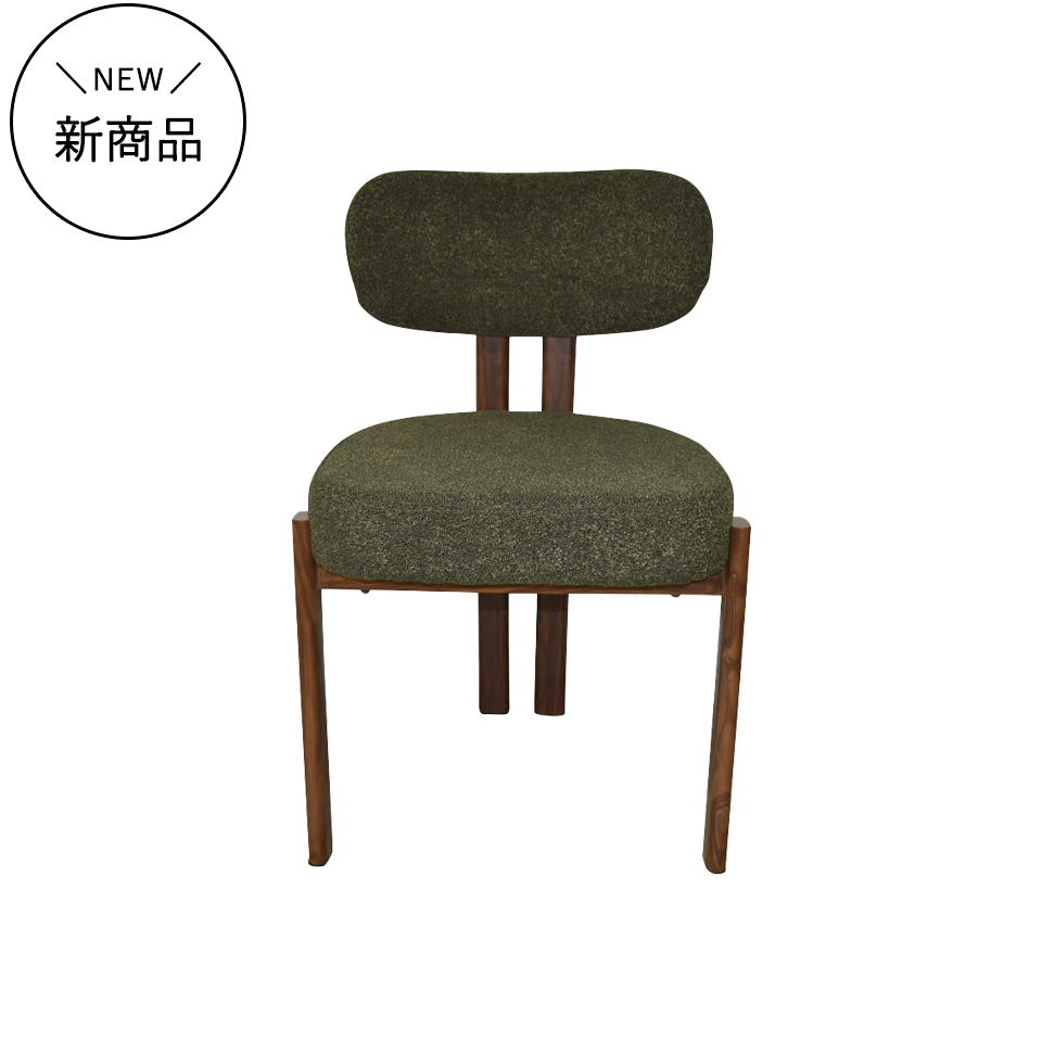 【同色2脚組】チェアZLM012ウォールナット／グリ...