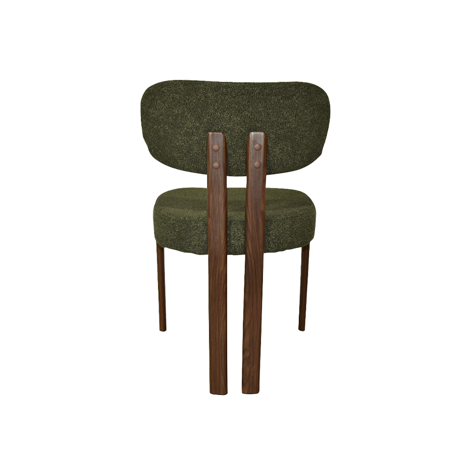 【同色2脚組】チェアZLM012ウォールナット／グリ... - 4