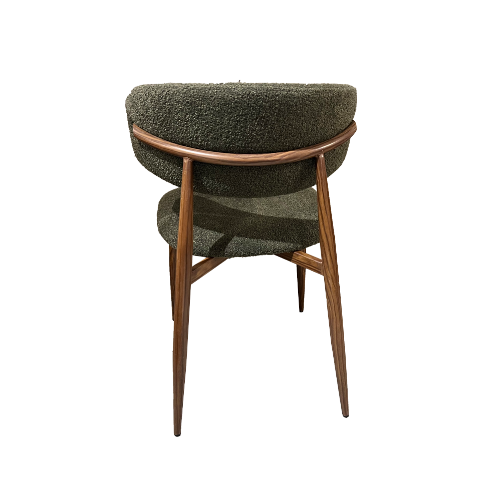 【同色2脚組】チェアZLM013ウォールナット／グリ... - 4