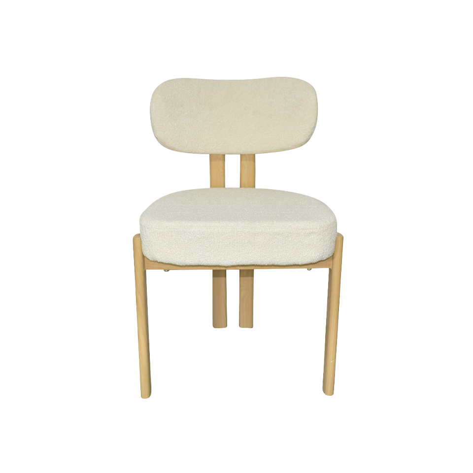 【同色2脚組】チェアZLM012ナチュラル／アイボリー - 2